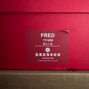 (UK 6.5 G) BNIB Grenson Fred brogue wedge sole boots in black burnished suede.